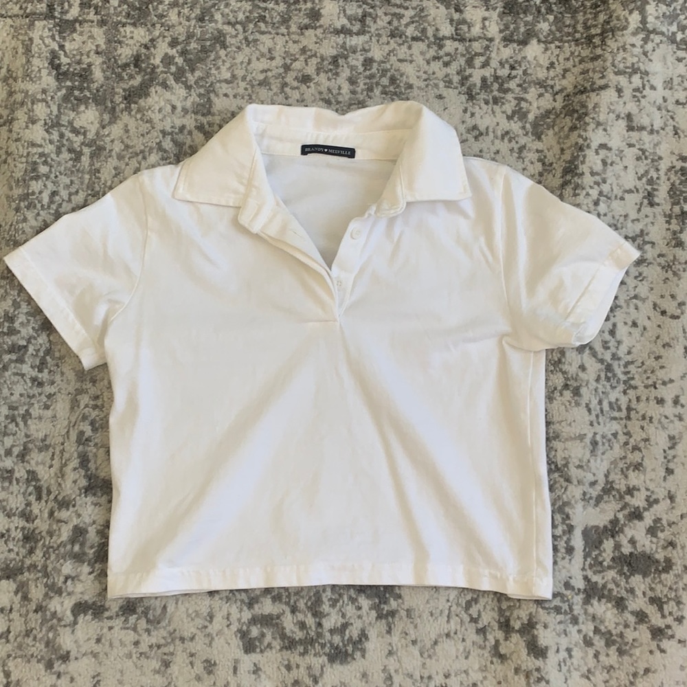 White Collared Brandy Melville Top